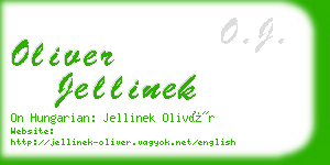 oliver jellinek business card